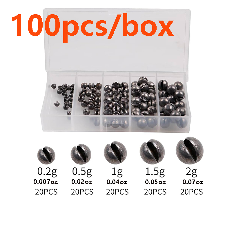 Fishing Line Box - Boîte de 100 plombs à ouverture
