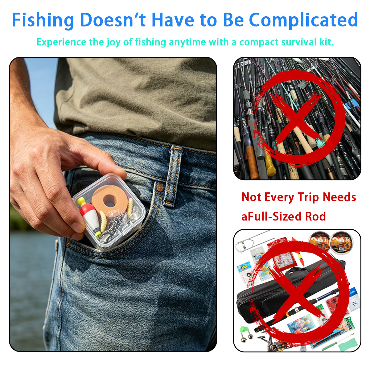 Kit de pêche d'urgence portabl - Fishing Line Box avis et prix